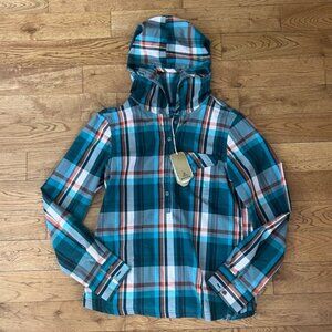 Prana Anja Plaid top NWT deep balsam NWT